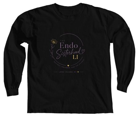 Endo SisterHood LI, a Black Comfort Colors Long Sleeve Tee