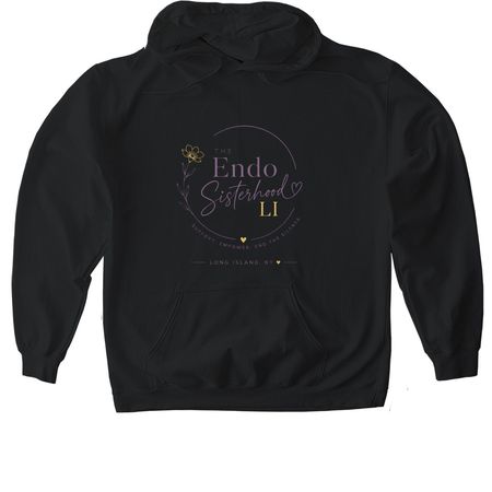 Endo SisterHood LI, a Black Gildan Softstyle Pullover Hoodie
