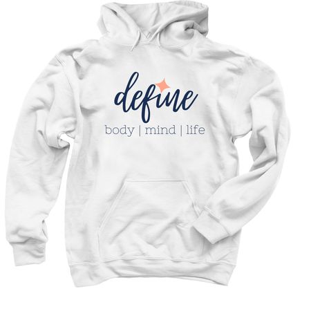 Define White Apperal, a White Pullover Hoodie