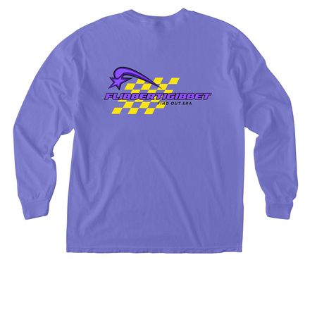 Flibbertigibbet Tee, a Violet Comfort Colors Long Sleeve Pocket Tee