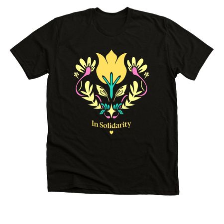 In Solidarity, a Black Heather Premium Unisex Tee
