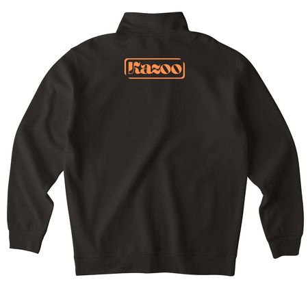 Kazoo Quarter Zip, a Black Midweight Quarter Zip Pullover (back-view)
