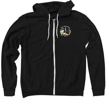 Fuel Your Stoke Zip Ups, a Black Zip Up Hoodie