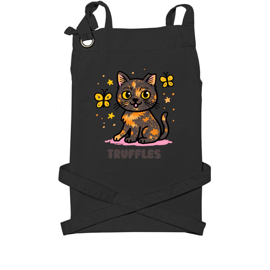 Aprons by @trufflesthetortie, a Black Cotton Canvas Pocket Apron