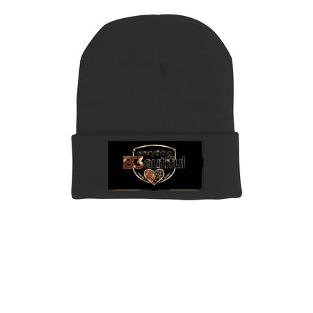 Fall collective&nbsp;, a Black Printed Cuffed Beanie