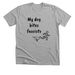 My Dog Bites Fascists, a Athletic Heather Premium Unisex Tee