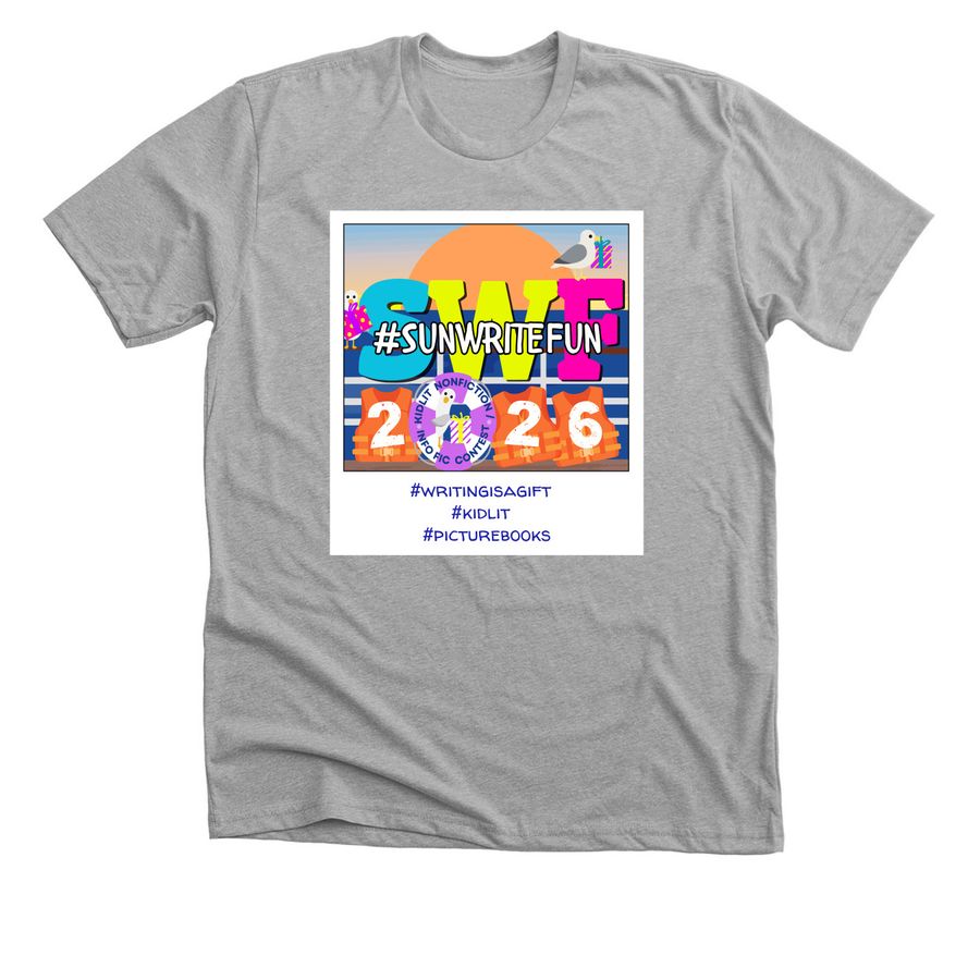 #SunWriteFun, a Athletic Heather Premium Unisex Tee