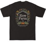 Slow, Wholehearted. (back graphic), a Black Tall Classic Unisex Tee (back-view)