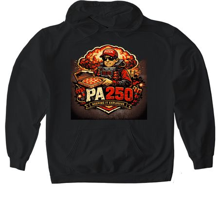 PA 250: Erie Has a Slice of History, a Black Gildan Softstyle Pullover Hoodie