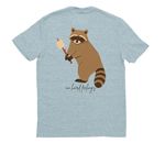 No Hard Feelings Tees + Sweats, a I Like You Blue Allmade Eco Triblend Unisex Tee (back-view)