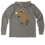 No Hard Feelings Tees + Sweats, a Driftwood Grey Allmade Organic Cotton Mineral Dye Hoodie Tee (back-view)