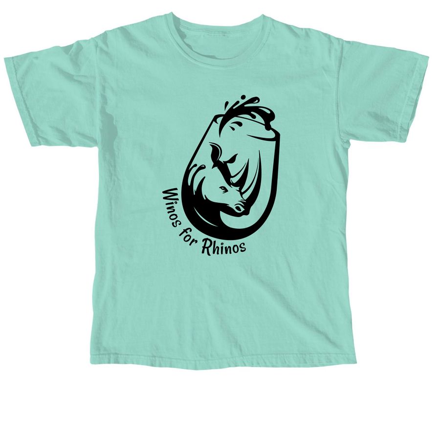 PAST EVENT - Winos for Rhinos 2024, a Chalky Mint Comfort Colors Unisex Tee