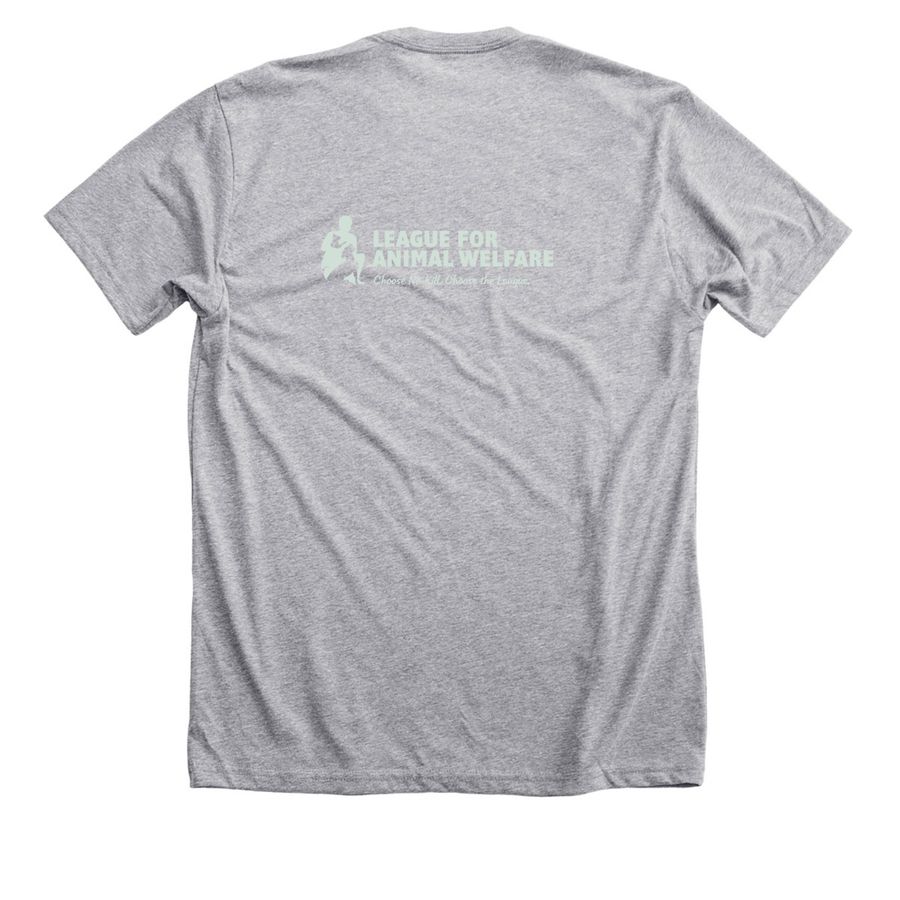 Easily Distracted by Dogs, a Athletic Heather Premium Unisex Tee (back-view)