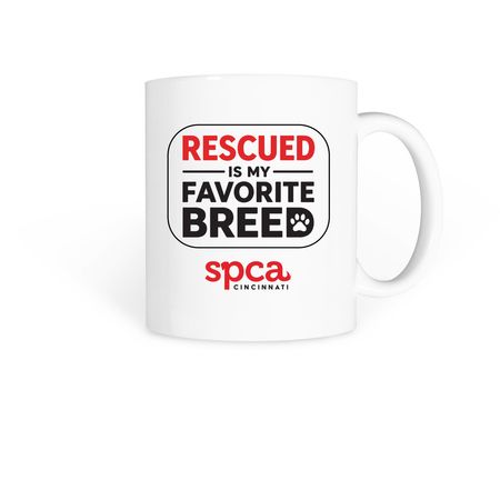 Rescue Is My Favorite Breed Mug, a White Coffee Mug