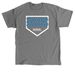 Roos Home Plate, a Charcoal Classic Unisex Tee