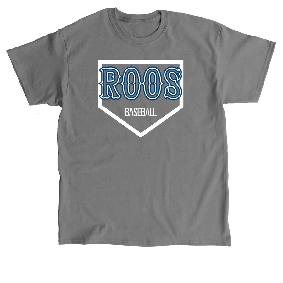 Roos Home Plate, a Charcoal Classic Unisex Tee