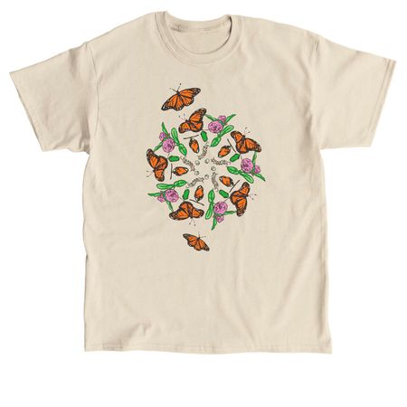 Monarch Mandala (no logo), a Sand Classic Unisex Tee