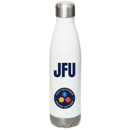 FRSN JFU Stainless Steel Water Bottle, a White Stainless Steel Water Bottle