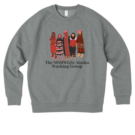 MMIWG2S Alaska, a Aluminum Grey Heather Allmade Organic CVC Crewneck Sweatshirt
