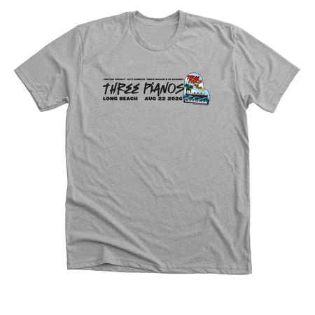 AM Three Pianos Long Beach, a Athletic Heather Premium Unisex Tee