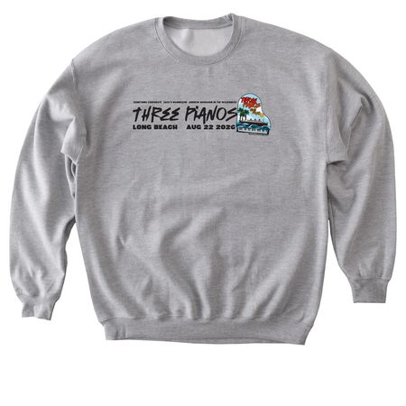AM Three Pianos Long Beach, a Sport Grey Softstyle Crewneck Sweatshirt