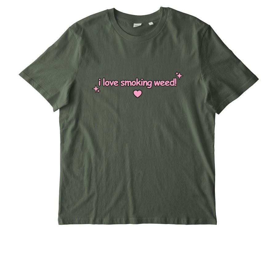 the *i love it!!!* tee, a Khaki Green Stanley/Stella Unisex Creator 2.0 Tee