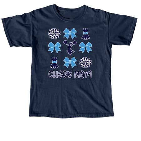 Cheer Mom, a True Navy Comfort Colors Unisex Tee