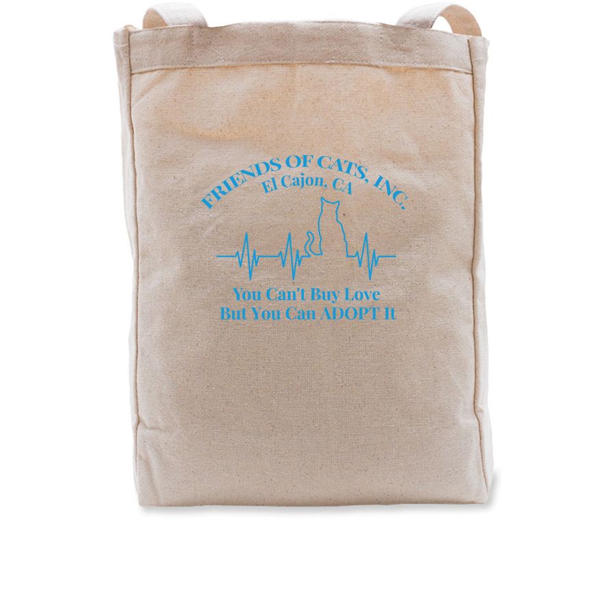 Friends of Cats, INC. Apparel Fundraiser, a Natural Recycled Cotton Tote Bag