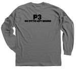 &nbsp;Happy Howl-O-Ween, a Charcoal Classic Long Sleeve Tee (back-view)