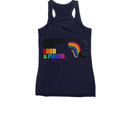 MSRD Loud and Proud v1, a Navy Women's Racerback