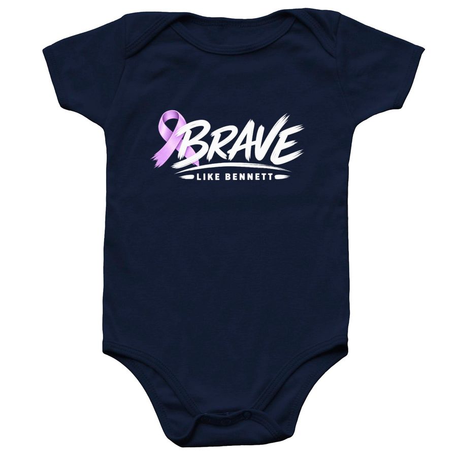 Brave like Bennett Baby Onesie, a Navy Infant Onesie