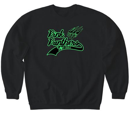 Pink Panthers- WT 7u Softball&nbsp;, a Black Softstyle Crewneck Sweatshirt