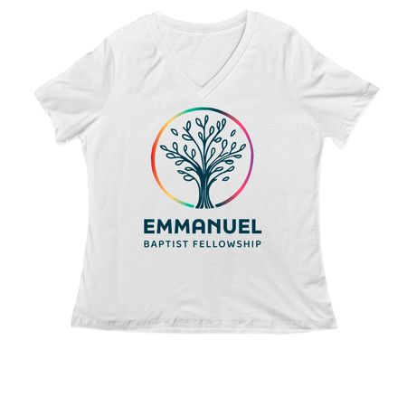 EBF Shirt - light colors, a White Women's Relaxed V-Neck Tee