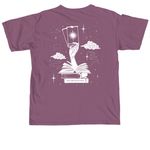 ? The Bookish Tarot&nbsp;Apparel Collection ?, a Berry Comfort Colors Unisex Tee (back-view)