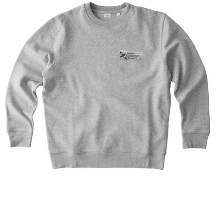 Shhhh...I'm birding. Full Logo., a Heather Grey Stanley/Stella Unisex Changer 2.0 Crewneck Sweatshirt