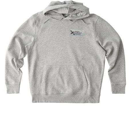 Shhhh...I'm birding. Full Logo., a Heather Grey Stanley/Stella Unisex Cruiser 2.0 Pullover Hoodie