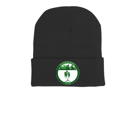Winter Beanie, a Black Printed Cuffed Beanie