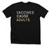 Vaccines save lives, a Solid Black Blend Premium Unisex Tee