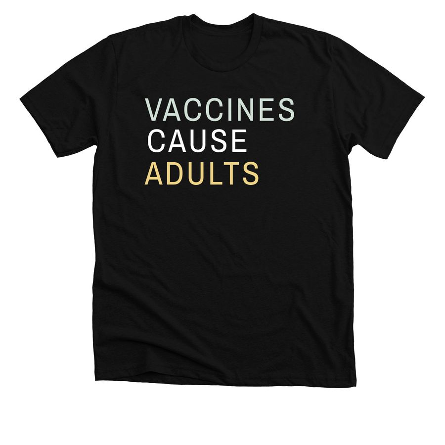 Vaccines save lives, a Solid Black Blend Premium Unisex Tee