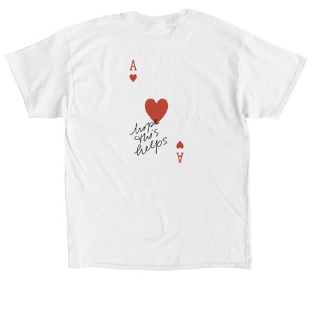 hope this helps basic tee, a White Classic Unisex Tee (back-view)