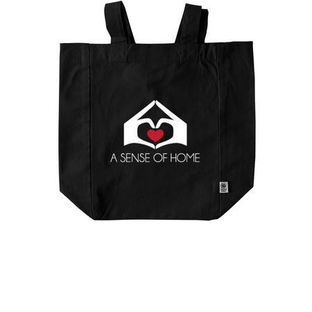 A Sense of Home Tote, a Black Recycled Cotton Tote Bag