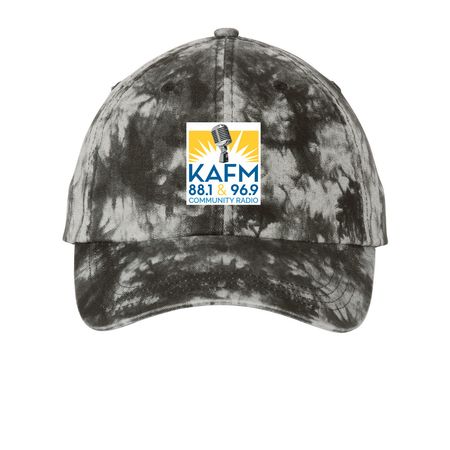 Tie-Dye Baseball Cap, a Black Printed Tie Dye Baseball Hat