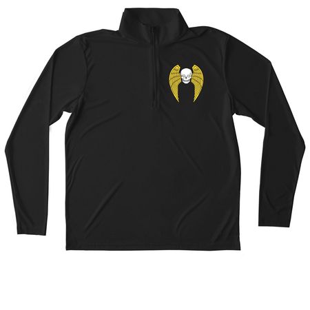 Bomb Skull Pullover, a Black Unisex Performance Quarter Zip Pullover