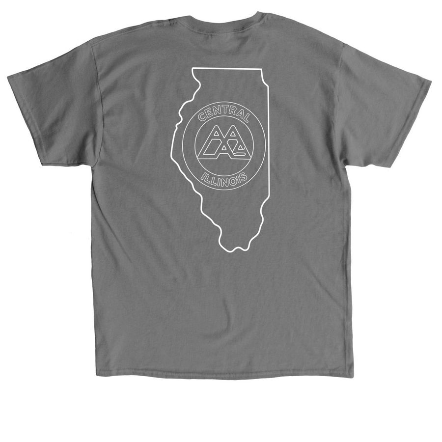Central Illinois Branch AALAS Logo, a Charcoal Classic Unisex Tee (back-view)
