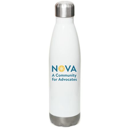 A Community for Advocates Water Bottle, a White Stainless Steel Water Bottle