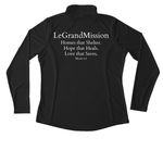 Performance Wear, a Black Women's Performance Quarter Zip Pullover (back-view)