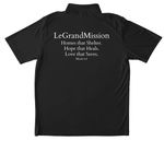 Performance Wear, a Black Unisex Performance Polo (back-view)