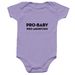 Pro-Baby Onesie, a Lavender Infant Onesie