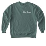 The Basics, a Blue Spruce Comfort Colors Crewneck Sweatshirt (back-view)