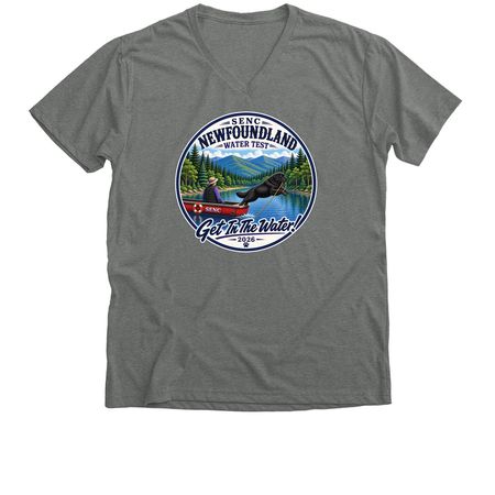 2026 SENC Water Test Apparel, a Deep Heather Premium V-Neck Tee